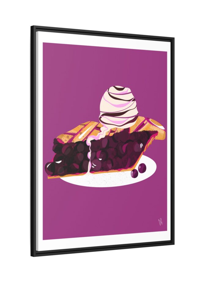 Blueberry Pie Canvas, Framed