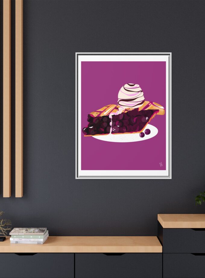 Blueberry Pie Canvas, Framed