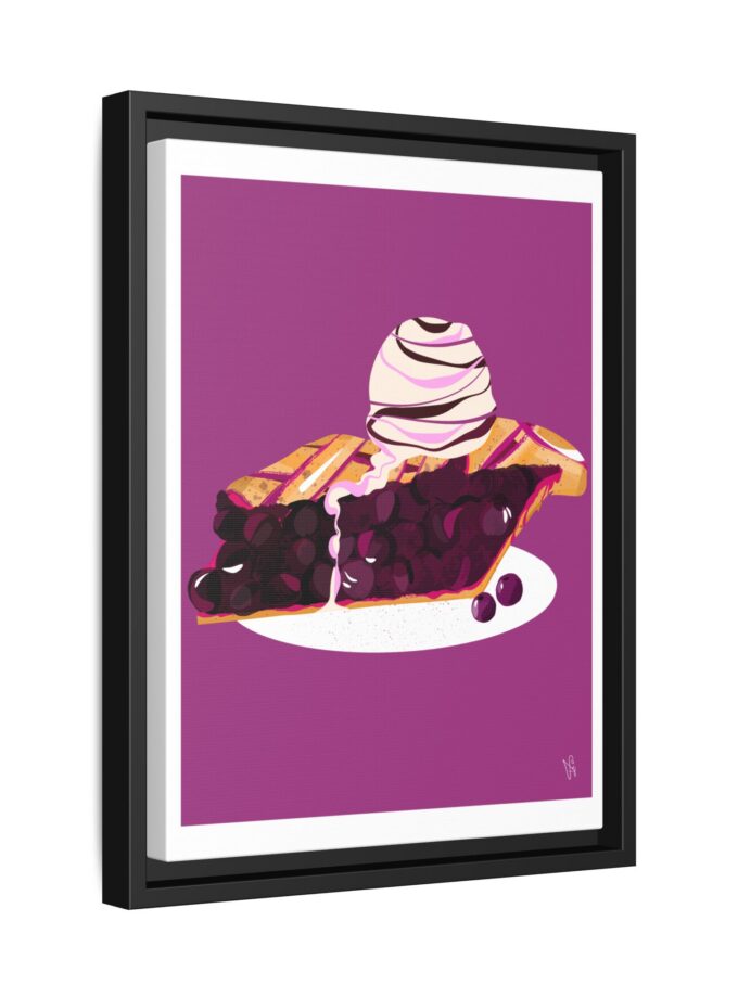 Blueberry Pie Canvas, Framed