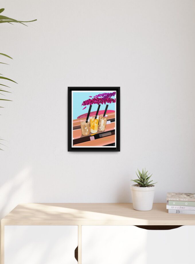 Under The Bugenvilija Canvas, Framed