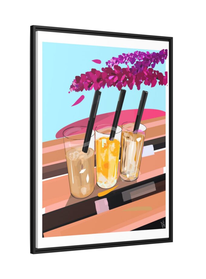 Under The Bugenvilija Canvas, Framed