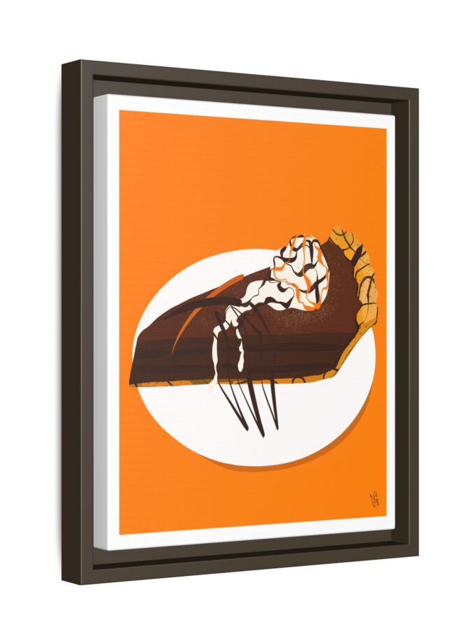 Chocolate Pie Canvas, Framed