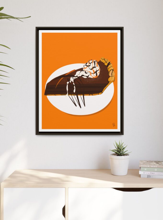 Chocolate Pie Canvas, Framed