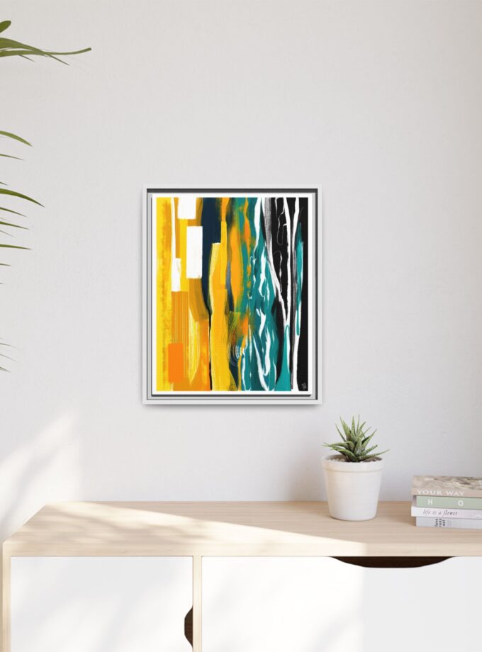 Midnight Swim Canvas, Framed