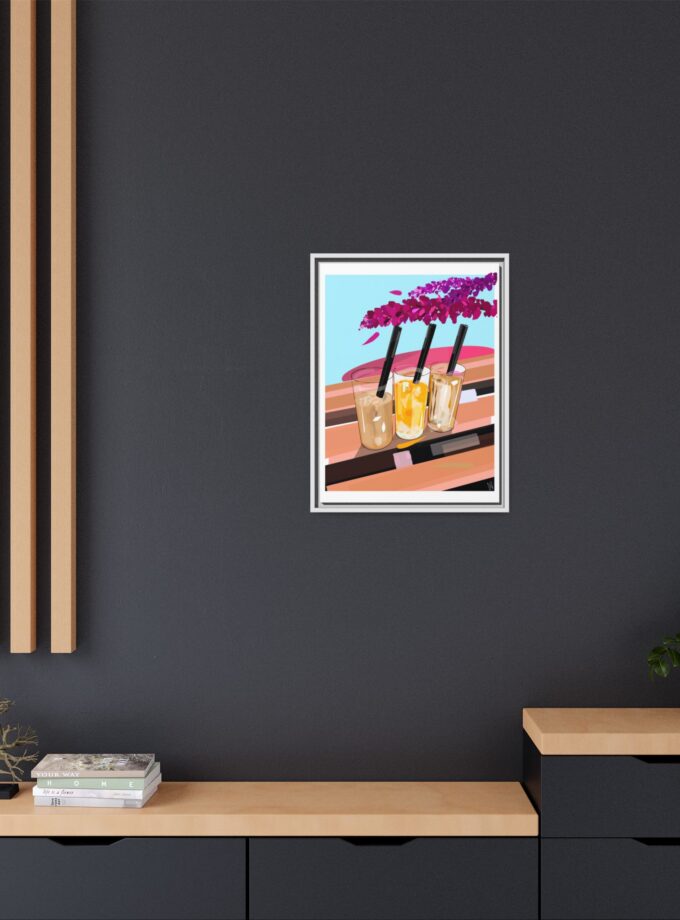 Under The Bugenvilija Canvas, Framed