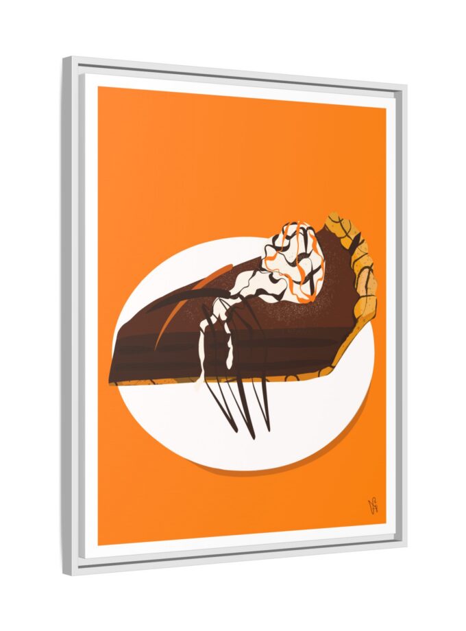 Chocolate Pie Canvas, Framed
