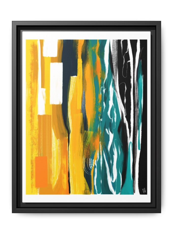 Midnight Swim Canvas, Framed