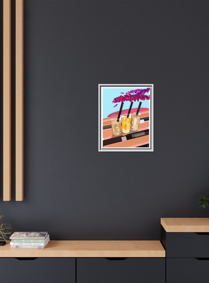 Under The Bugenvilija Canvas, Framed