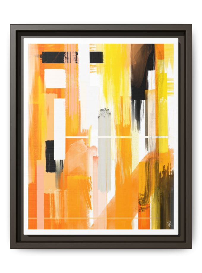Liquid Gold Canvas, Framed