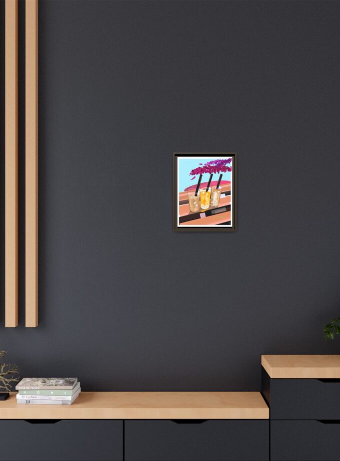 Under The Bugenvilija Canvas, Framed