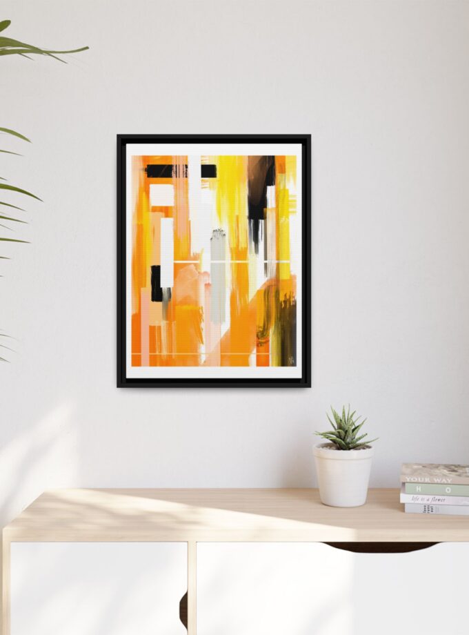 Liquid Gold Canvas, Framed