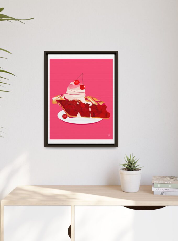 Cherry Pie Canvas, Framed