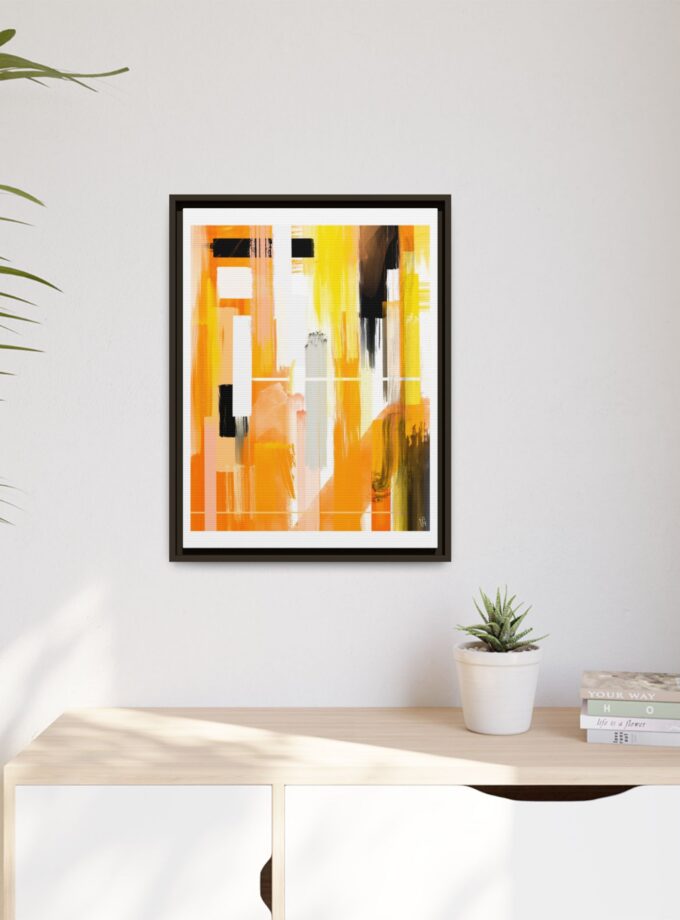 Liquid Gold Canvas, Framed