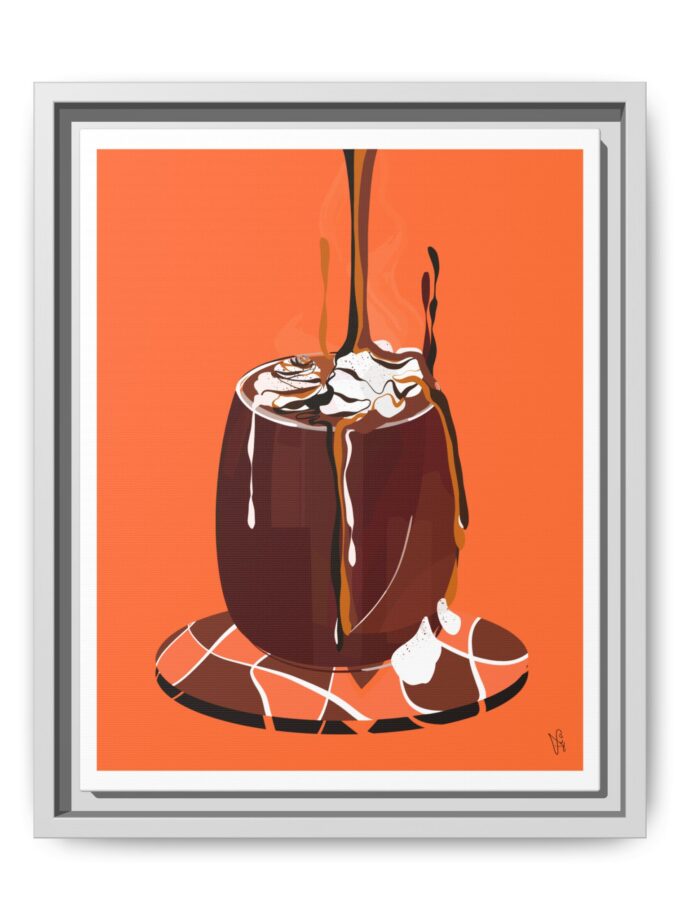 Hot Chocolate Canvas, Framed