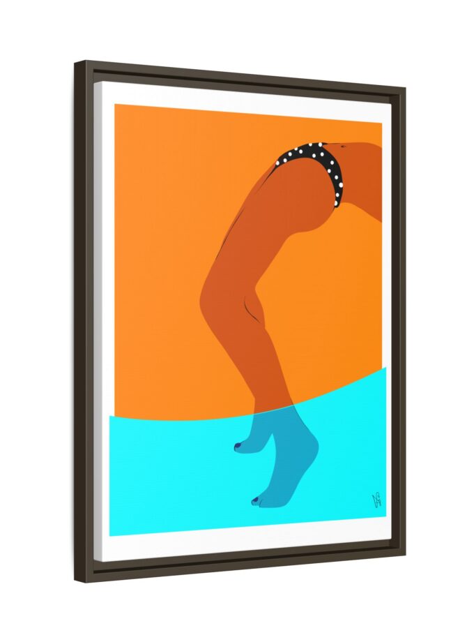 Pool Bridge Canvas, Framed