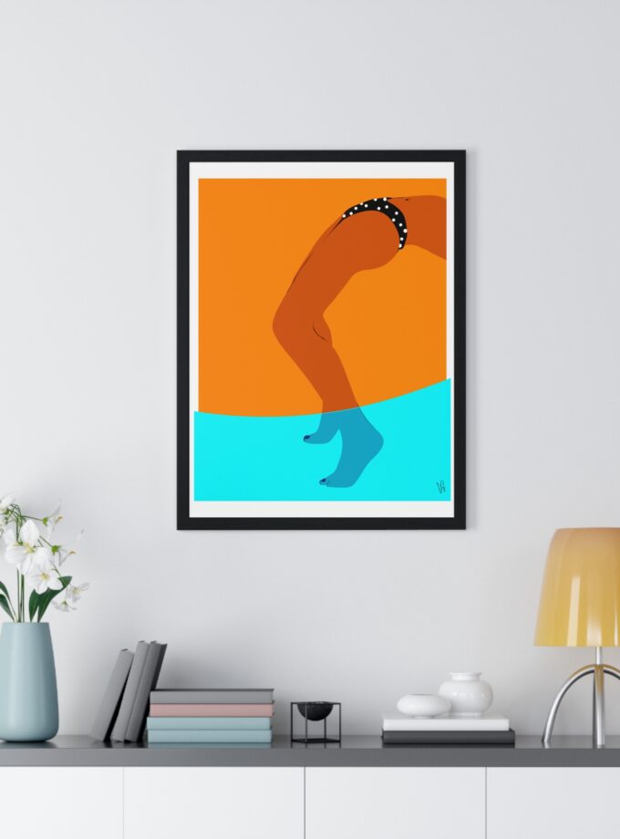 Pool Bridge Poster, Framed