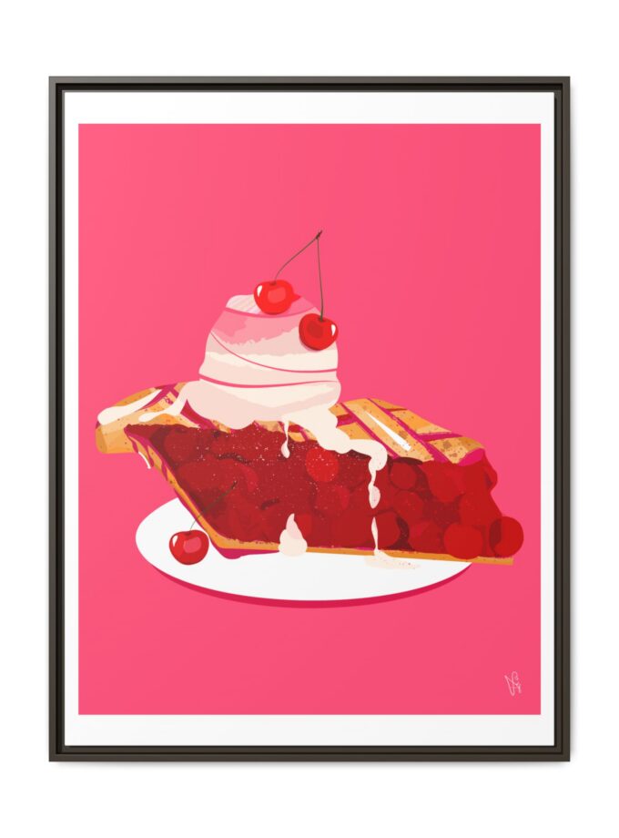 Cherry Pie Canvas, Framed
