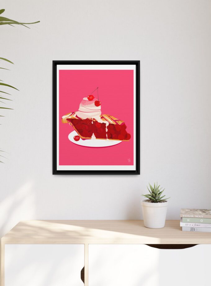 Cherry Pie Canvas, Framed