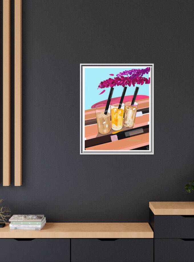 Under The Bugenvilija Canvas, Framed