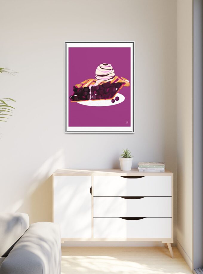 Blueberry Pie Canvas, Framed