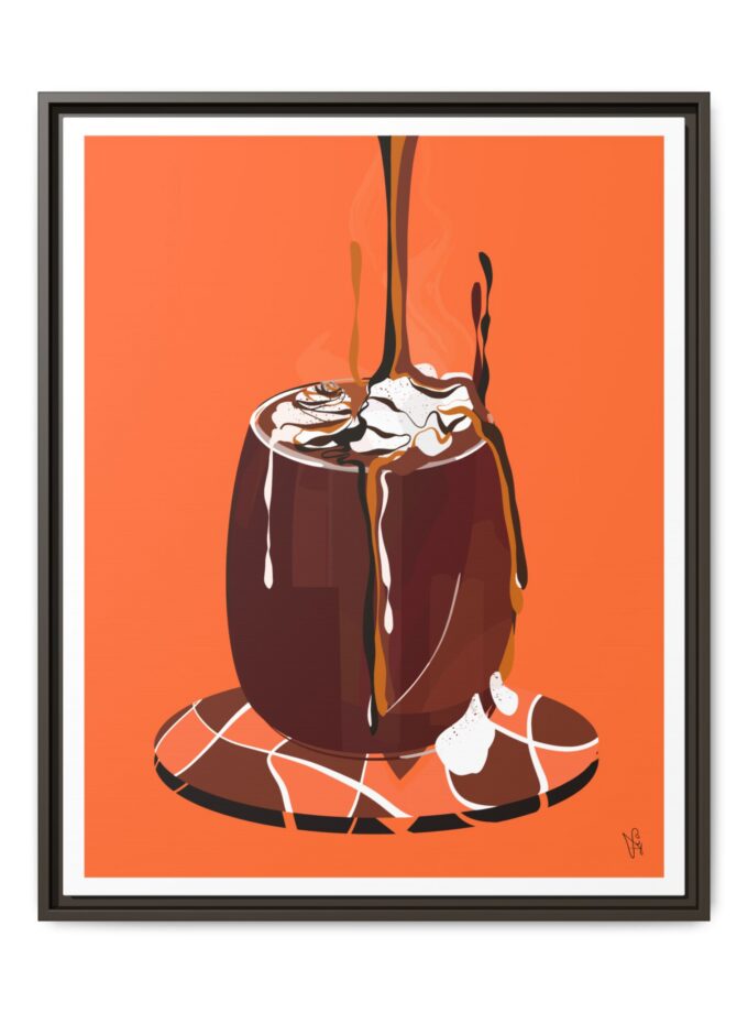 Hot Chocolate Canvas, Framed