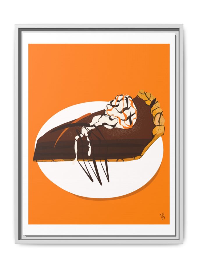 Chocolate Pie Canvas, Framed