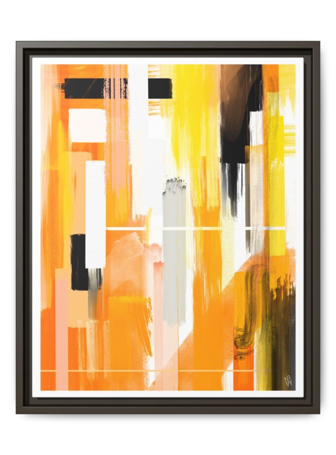 Liquid Gold Canvas, Framed