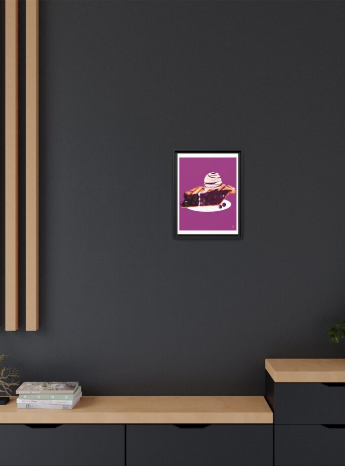 Blueberry Pie Canvas, Framed