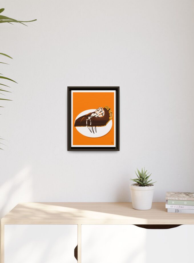Chocolate Pie Canvas, Framed