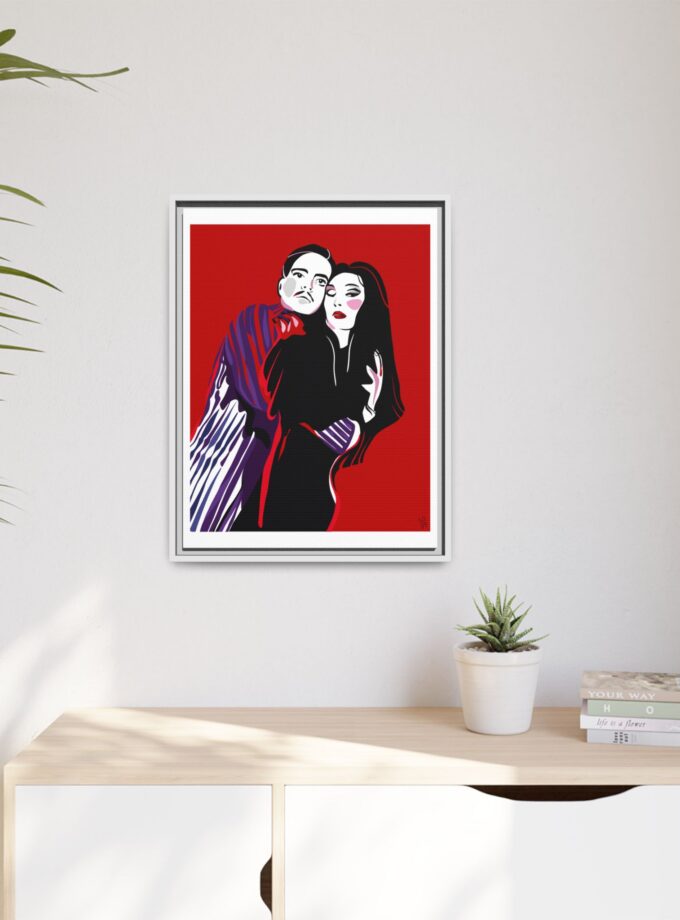 90' Bloody Halloween Canvas, Framed