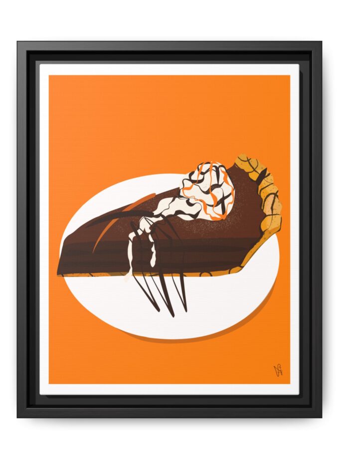 Chocolate Pie Canvas, Framed