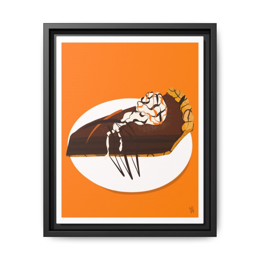 Chocolate Pie Canvas, Framed