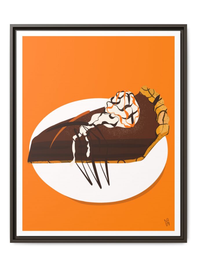 Chocolate Pie Canvas, Framed