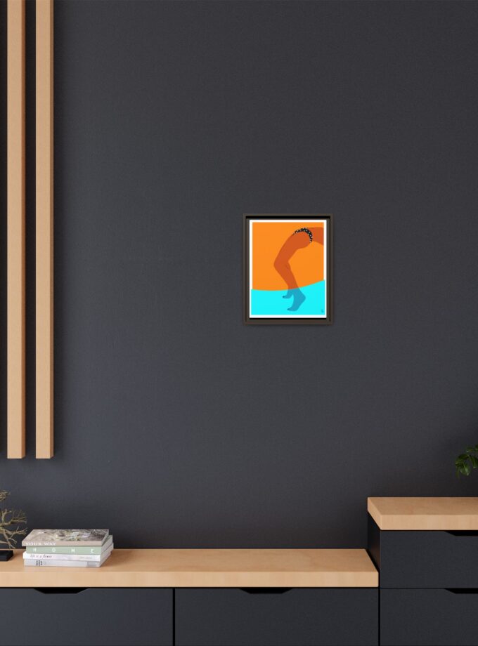 Pool Bridge Canvas, Framed