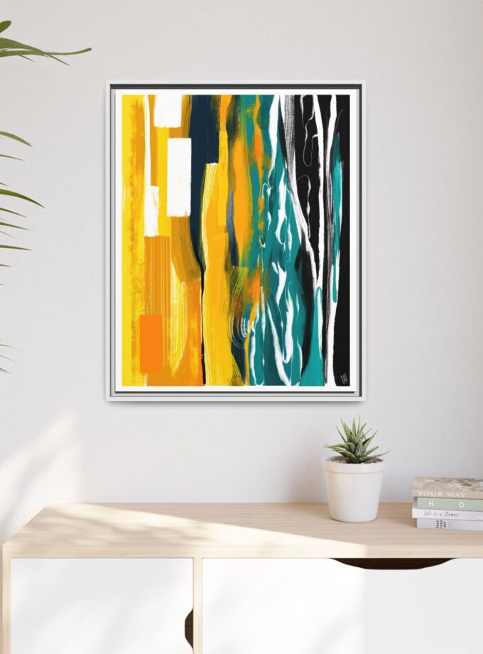 Midnight Swim Canvas, Framed