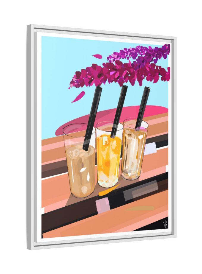 Under The Bugenvilija Canvas, Framed