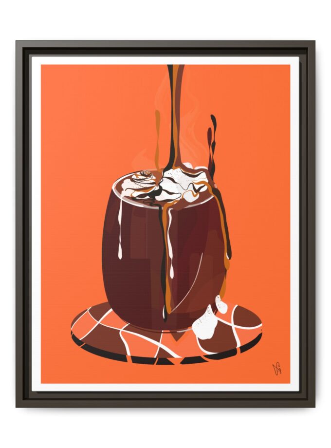 Hot Chocolate Canvas, Framed
