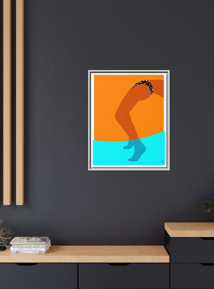 Pool Bridge Canvas, Framed