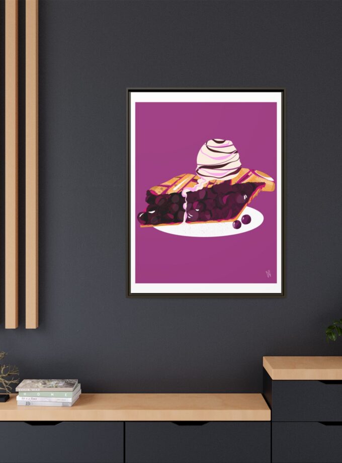 Blueberry Pie Canvas, Framed