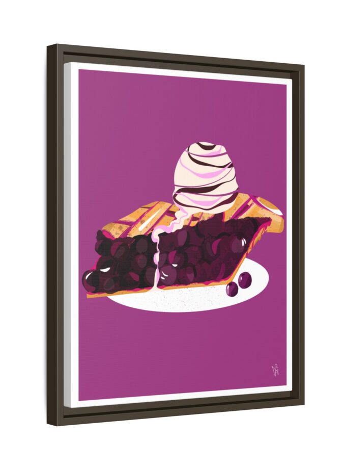 Blueberry Pie Canvas, Framed