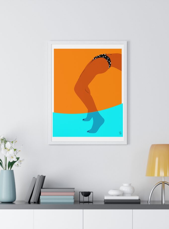 Pool Bridge Poster, Framed