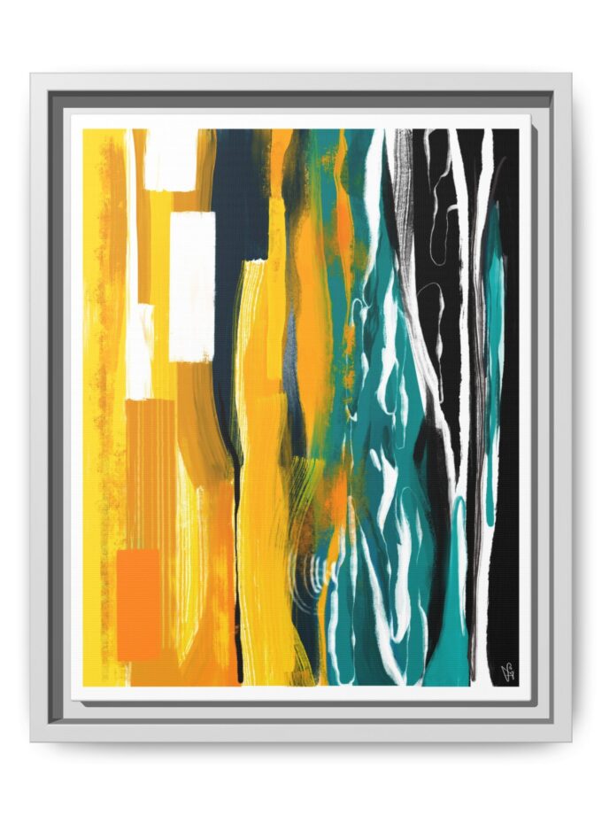 Midnight Swim Canvas, Framed