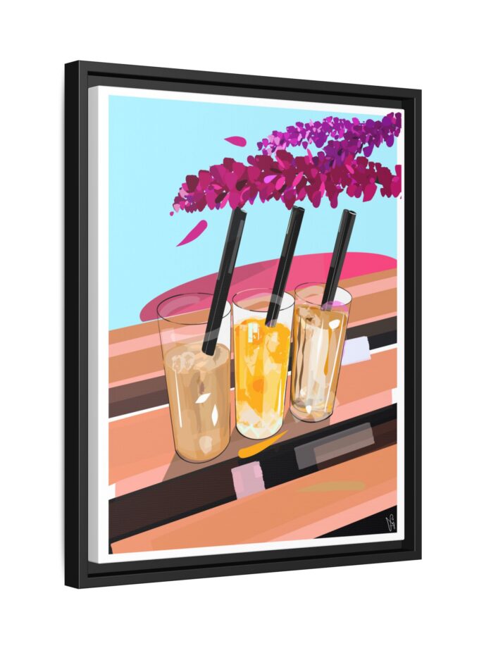 Under The Bugenvilija Canvas, Framed