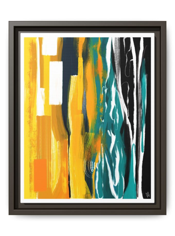 Midnight Swim Canvas, Framed