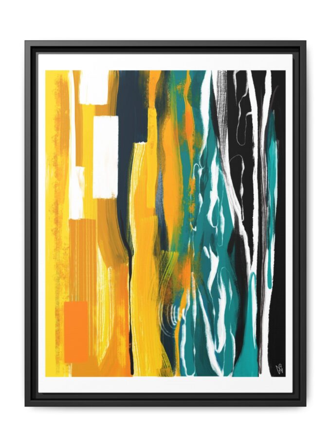 Midnight Swim Canvas, Framed