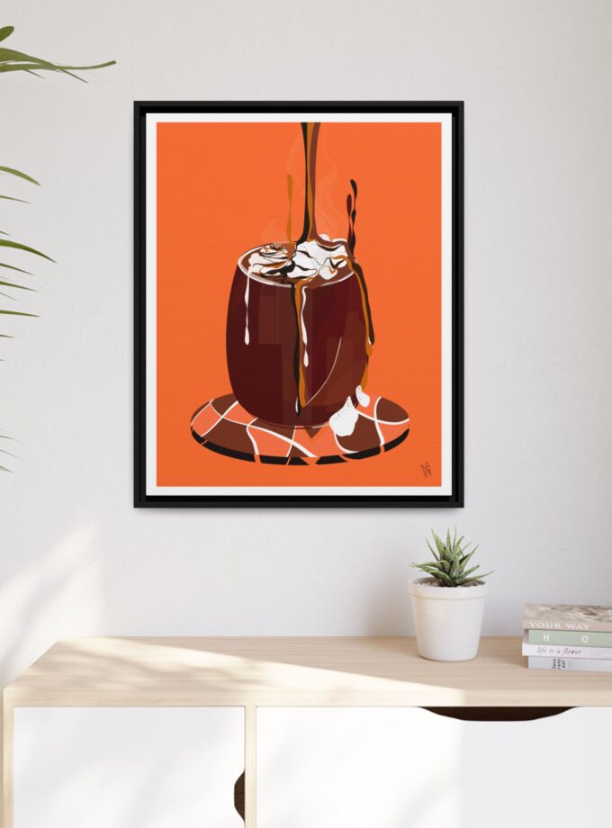 Hot Chocolate Canvas, Framed