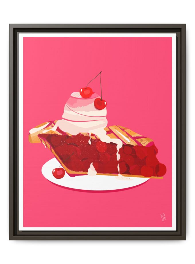 Cherry Pie Canvas, Framed