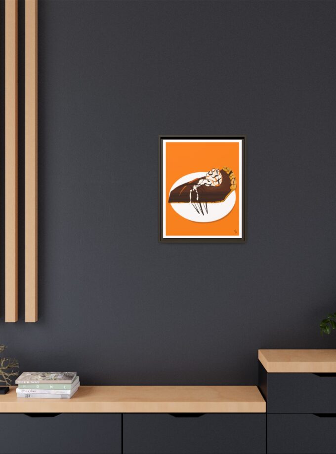 Chocolate Pie Canvas, Framed