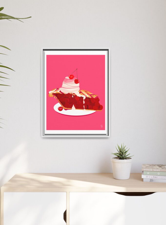 Cherry Pie Canvas, Framed