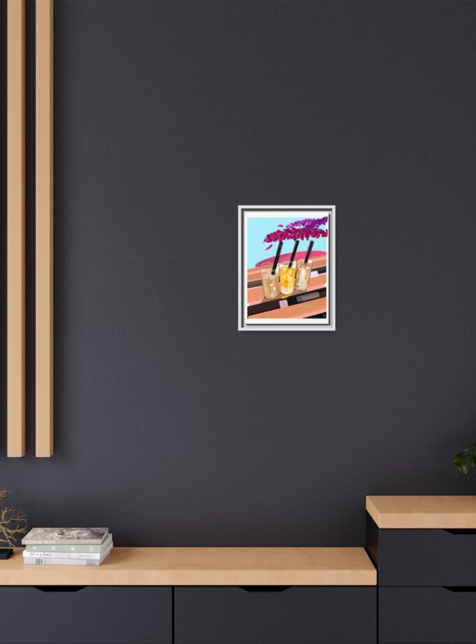 Under The Bugenvilija Canvas, Framed